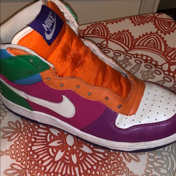 multicolor high top nikes